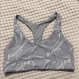 Gray Marble Sports Bra